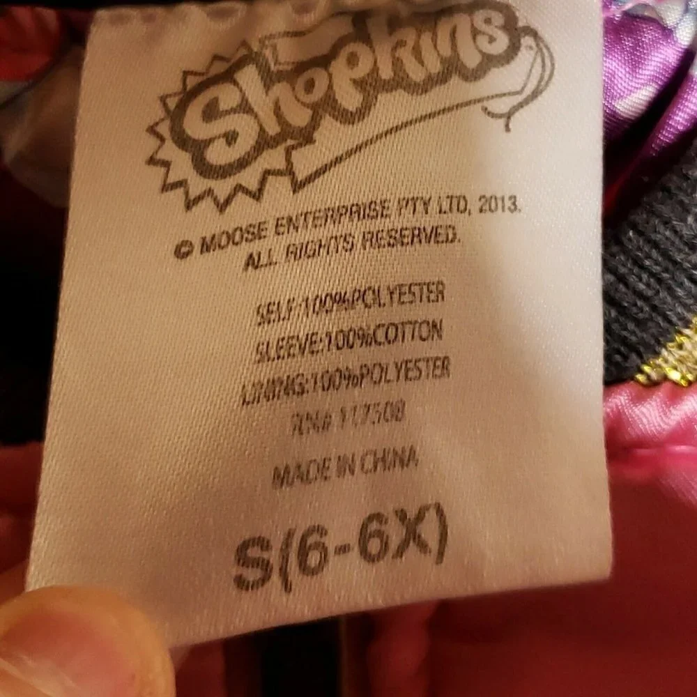 Shopkins Girls Pink Bomber Jacket 6
